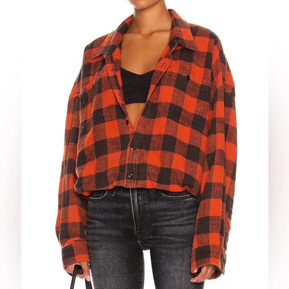 R13 Gathered Hem Work Shirt